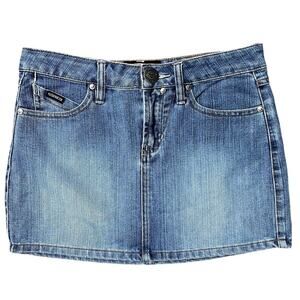 Vintage Y2K Squeeze Jeans Denim Mini Skirt Size 3/4